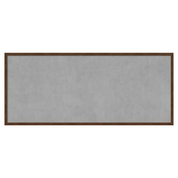 Amanti Art Carlisle Brown Narrow 49 in. x 21 in. Framed Magnetic Board