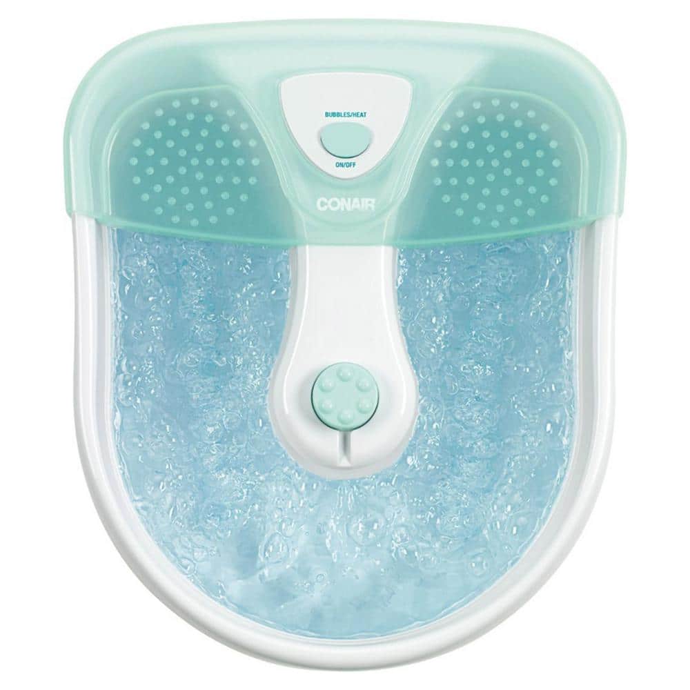 Conair Body Benefits Heated Bubbling Foot Spa Massager in Mint 985120566M The Home Depot