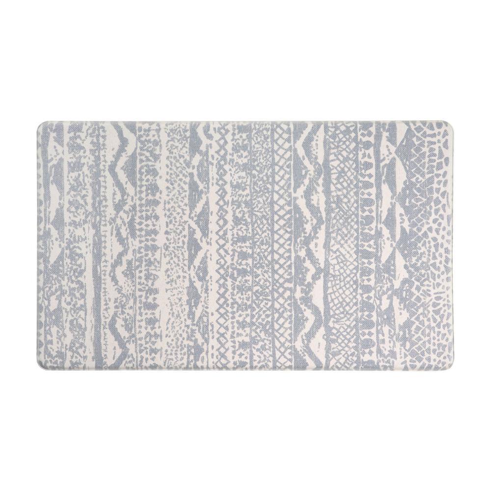 World Rug Gallery Gray Distressed Boho 18 in. x 30 in. Anti Fatigue  Standing Mat 789Gray18x30