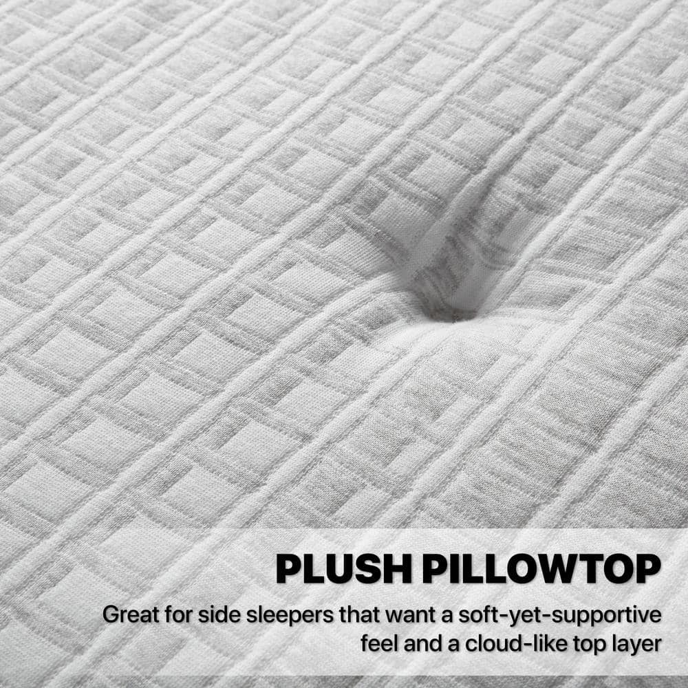 Contemporary King-Size Adjustable Innerspring Mattress with Gel Memory Foam