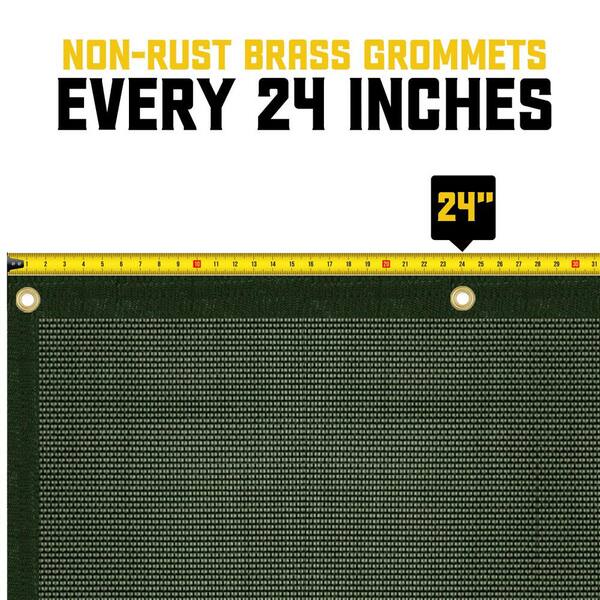 CORE TARPS 12 ft. x 20 ft. Green 250 GSM 7.5 OZ Heavy Duty Mesh