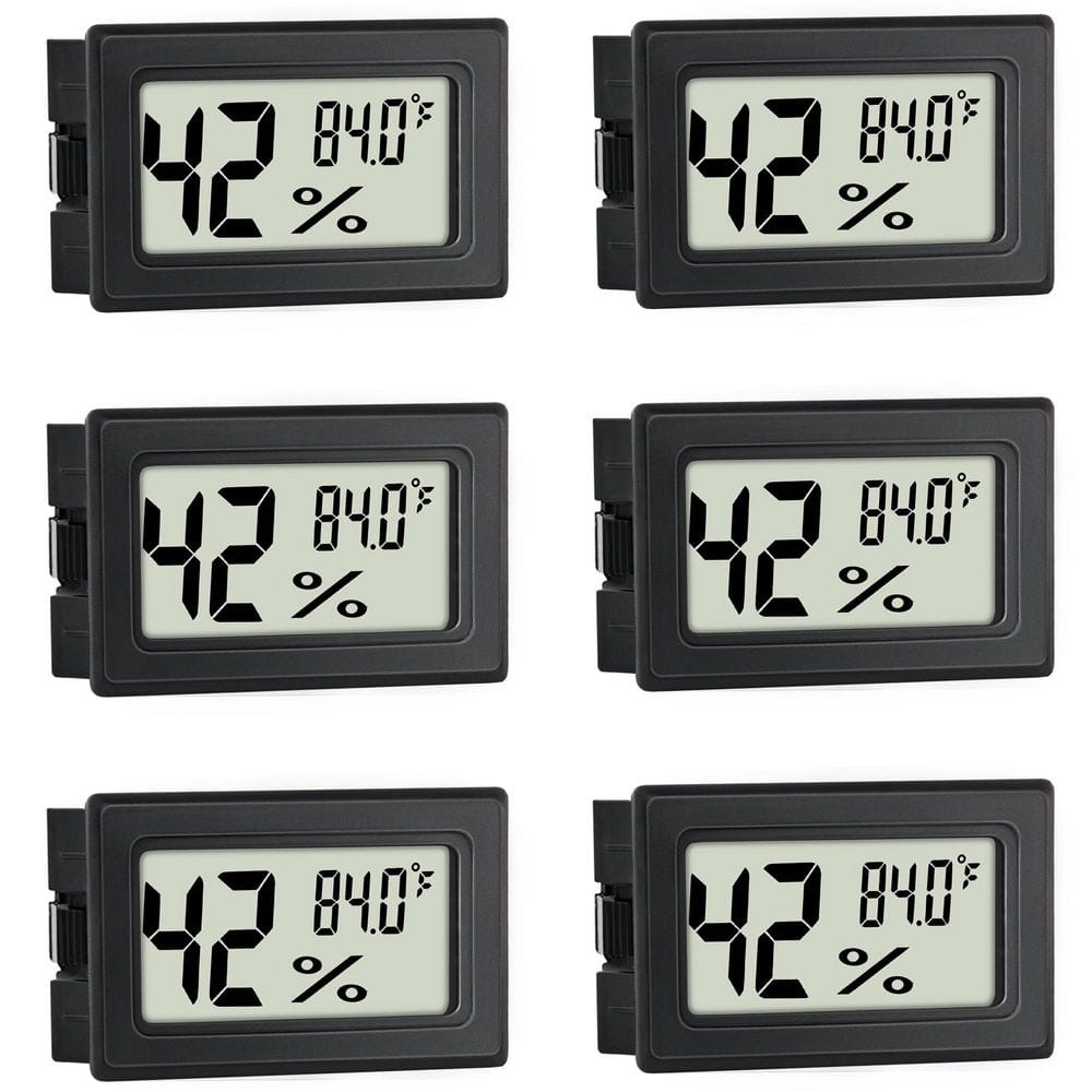 Wireless Digital Thermometer Hygrometer Indoor Humidity Meter High Precision Display for Greenhouse Garden Cellar 6 Pack price history on PriceWatchPro