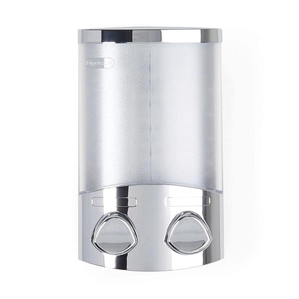 Chrome Dual Chamber Wall-Mounted Soap and Shower Dispenser