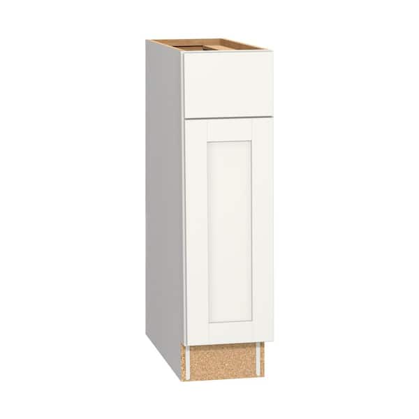 Westfield Feather White Shaker Stock Assembled Base Kitchen Cabinet (9 in. W x 23.75 in. D x 35 in. H)