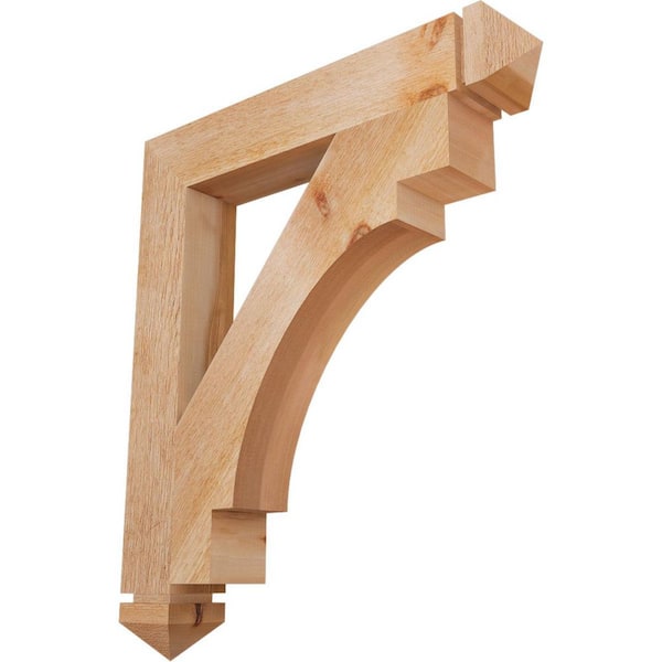 Ekena Millwork 4 in. x 30 in. x 26 in. Western Red Cedar Merced Arts and Crafts Rough Sawn