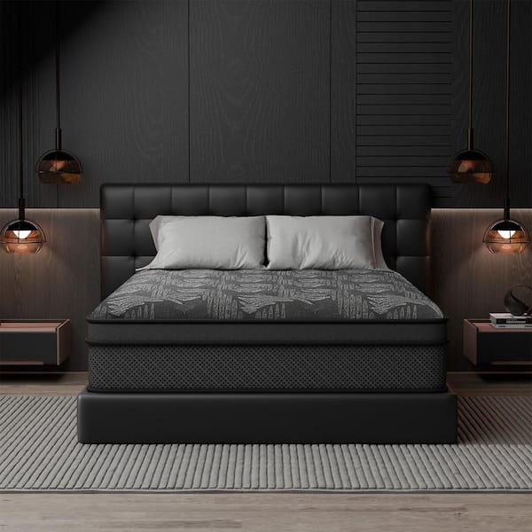 King Firm Hybrid Memory Foam 12 in. Pillow Top Edge Support Mattress, Motion Isolation and Bed-in-a-Box