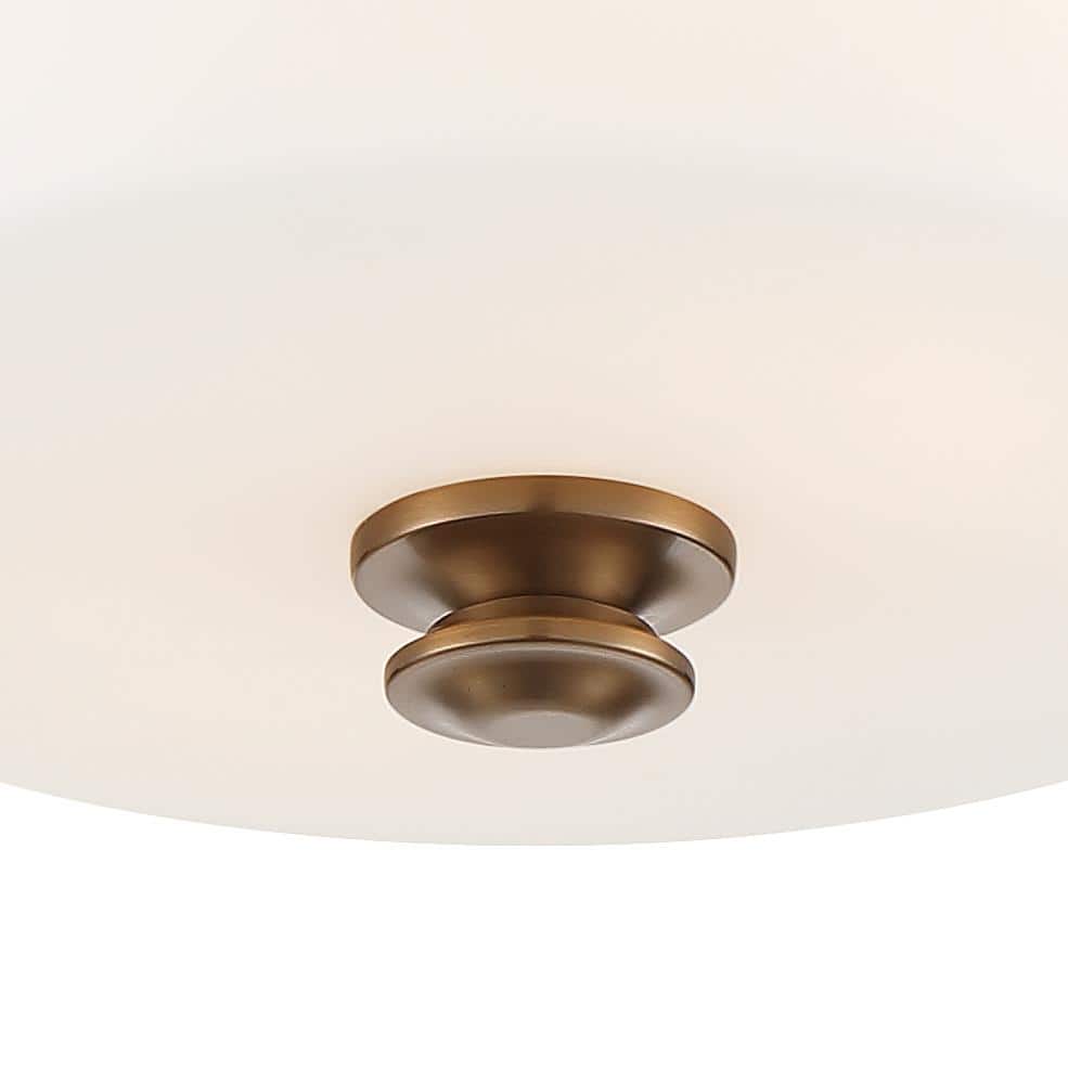 Vibrant Gold Glass Drum LED Indoor/Outdoor Ceiling Light