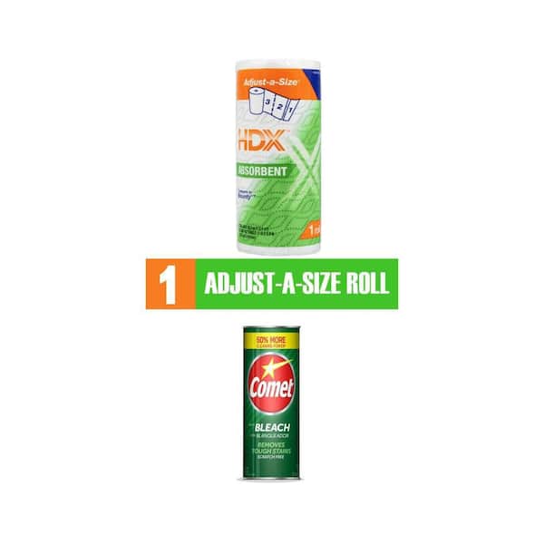21 oz. All Purpose Abrasive Powder Cleaner with Bleach, Pine and Premium Adjust-A-Size White Paper Towel Roll (2 Items)