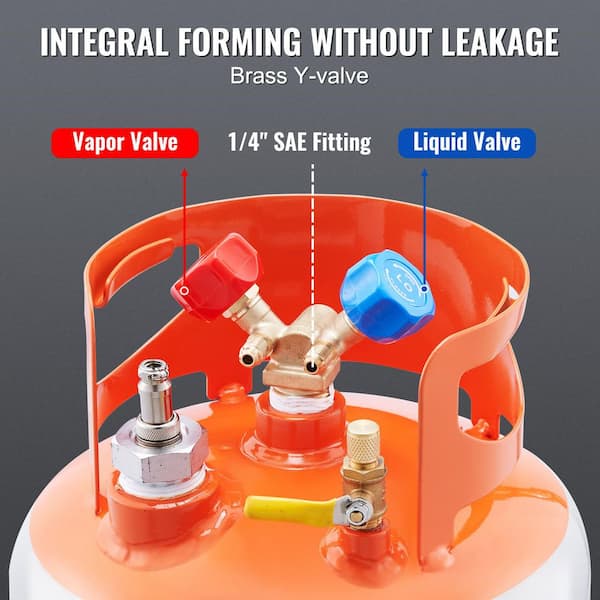 SKYSHALO 30 lb. Capacity Refrigerant Recovery Tank with Float