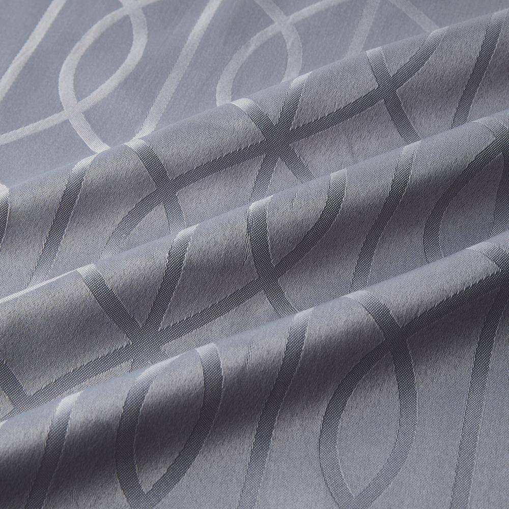 Gray Jacquard Polyester Rectangular Tablecloth, 60" x 120"