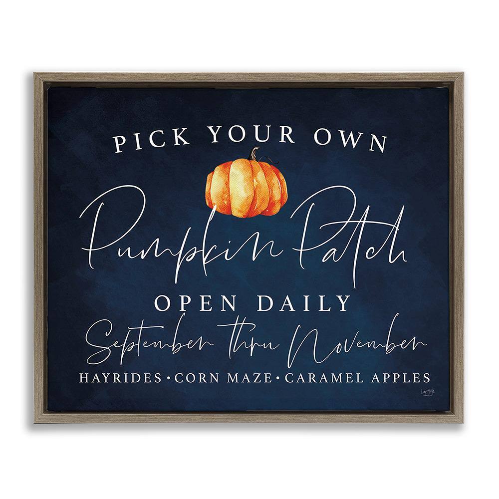 Pick Your Pumpkins by Lux + Me Designs 1-Piece Floater Frame Graphic Print Typography Poster Art Print 31 in. x 25 in. price history on PriceWatchPro