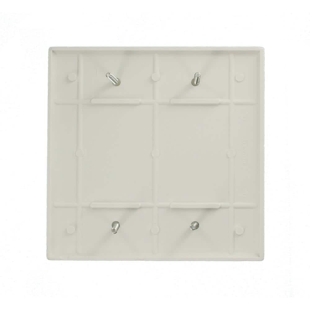 White Thermoset Plastic 2-Gang Blank Wallplate