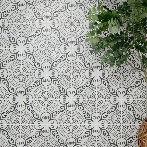 MSI Take Home Tile Sample-Baroque Stamp 4 in. x 4 in. Matte