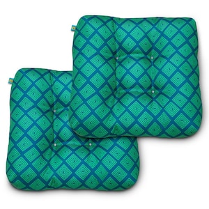 Duck Covers 19 in. x 19 in. x 5 in. Topaz Mosaic Square Indoor/Outdoor Seat Cushions (2-Pack)