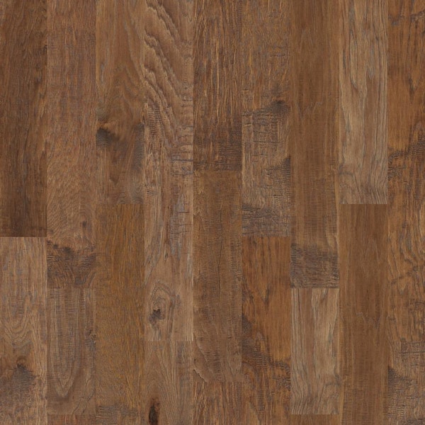 Canyon Bison Hickory 3/8 In. T X 6.3 in. W Tongue and Groove Scraped Engineered Hardwood Flooring (30.48 sq.ft./case)