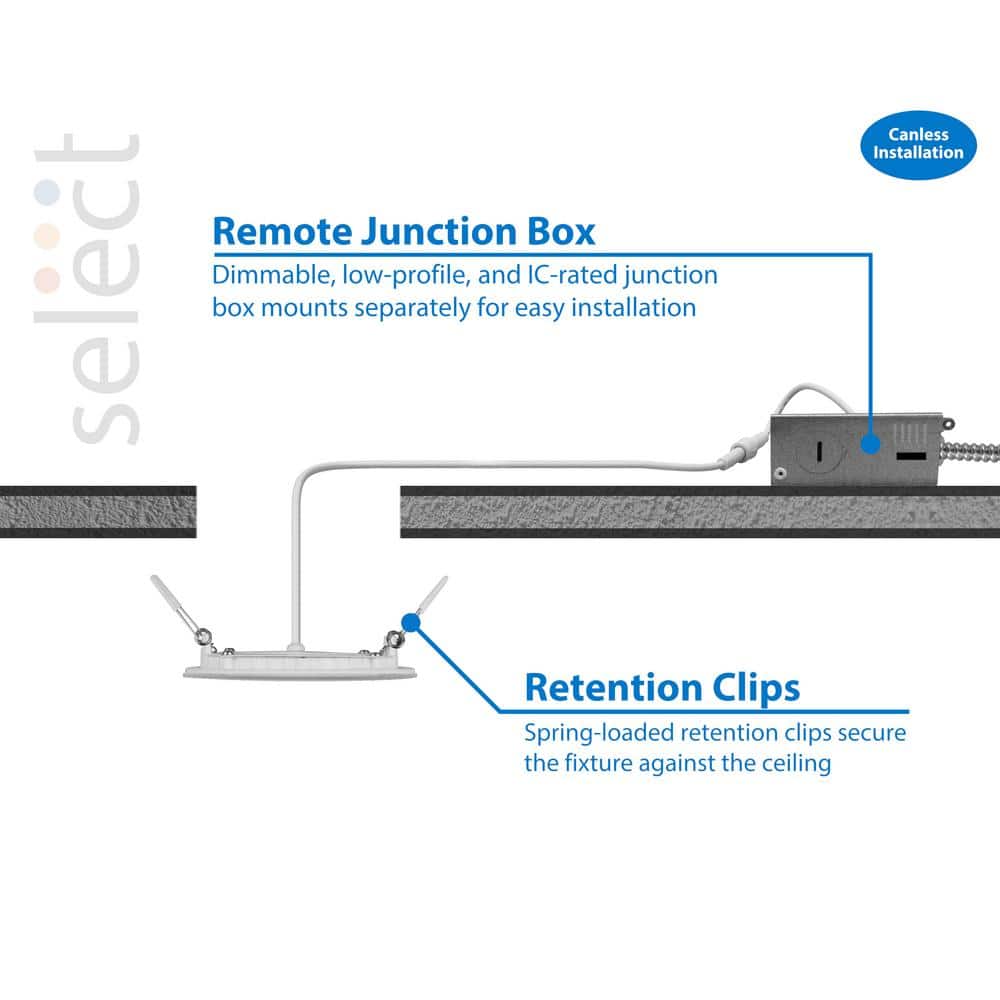 Nickel 4'' Round LED Canless Recessed Lighting Kit