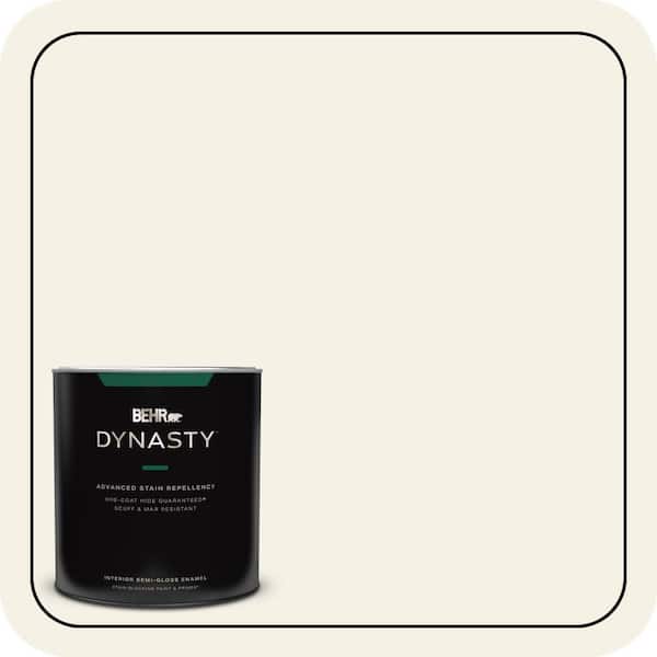 BEHR DYNASTY 1 qt. #BWC-01 Simply White Semi-Gloss Enamel Interior Stain-Blocking Paint & Primer