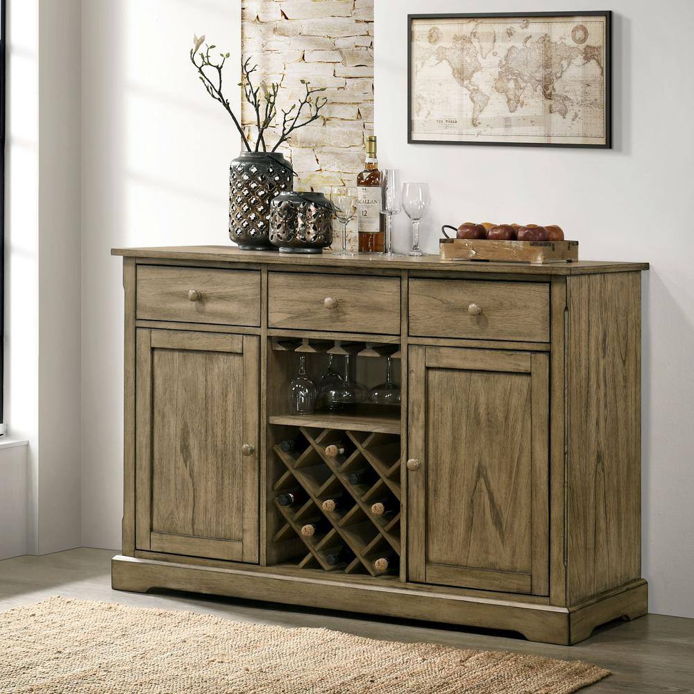 Furniture of America Vista Hills Light Brown Server IDF3514BRSV The