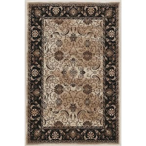 Crop Isfahan Ivory and Blue 5 ft. x 7.6 ft. Area Rug