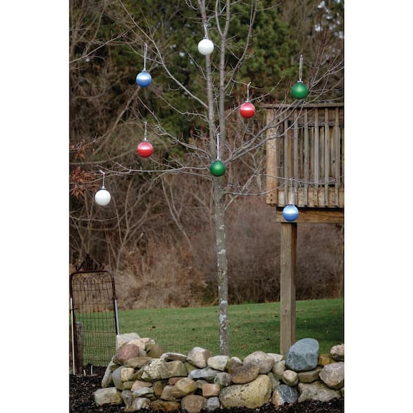 Xodus Innovations 5 in. Gold LED Outdoor Hanging Globe Ornament