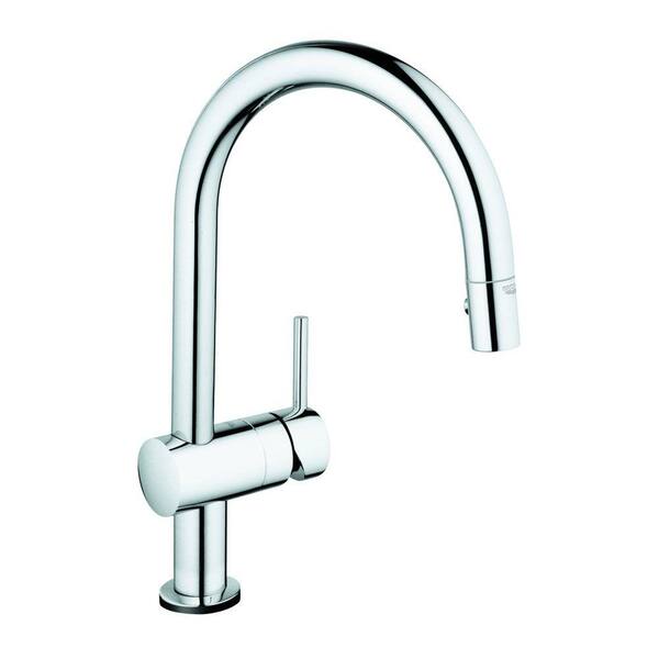 GROHE Minta Touch Single-Handle Pull-Down Sprayer Kitchen Faucet in SuperSteel Infinity