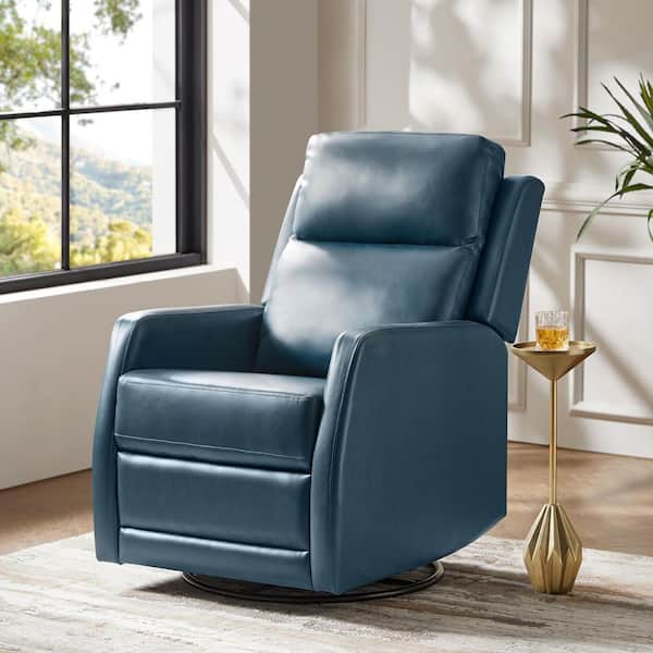 ARTFUL LIVING DESIGN Prudencia Navy Rocker Recliner with Wingback