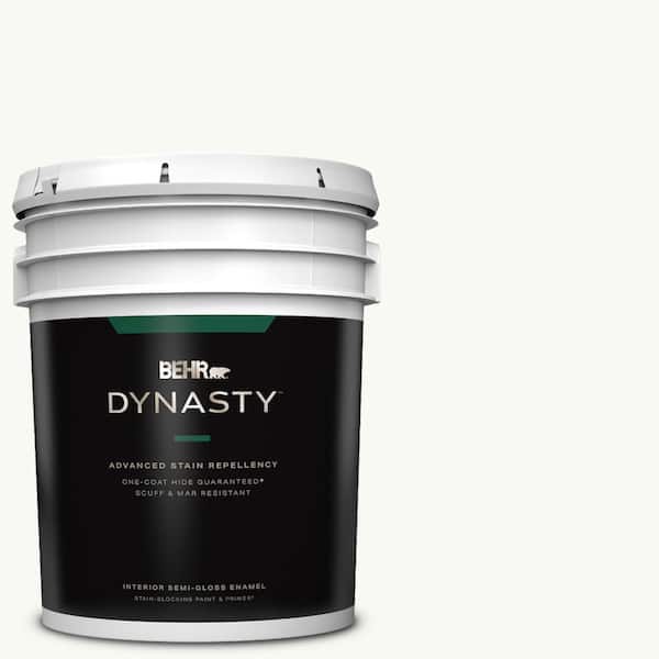 BEHR DYNASTY 5 gal. #PR-W15 Ultra Pure White Semi-Gloss Enamel Interior Stain-Blocking Paint & Primer