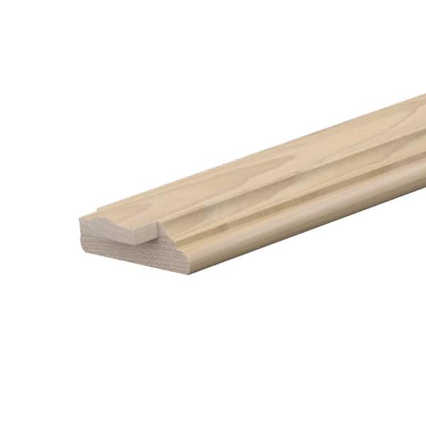 Stair Parts 6045 16 ft. Unfinished Poplar Shoe Rail with Crown Fillet