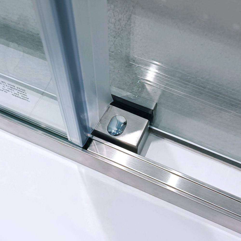56-60" Brushed Nickel and Glass Sliding Shower Door