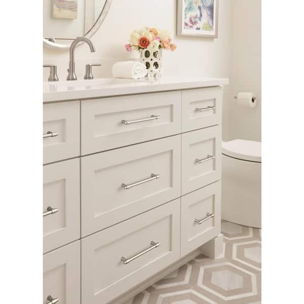 Destine 3-3/4 in. (96mm) Modern Satin Nickel Bar Cabinet Pull