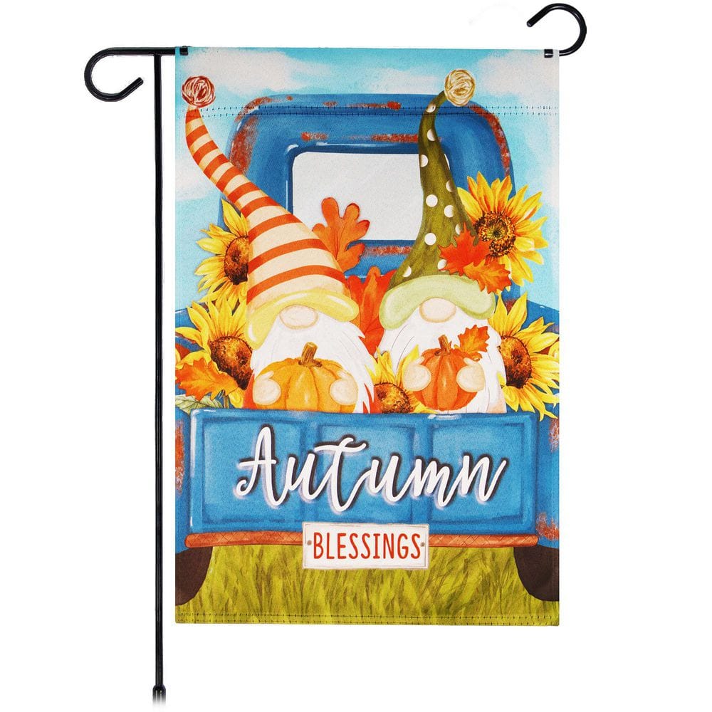 1 ft. x 1.5 ft. Polyester Autumn Blessings Gnomes with Pumpkins Garden Flag Printed Blockout price history on PriceWatchPro