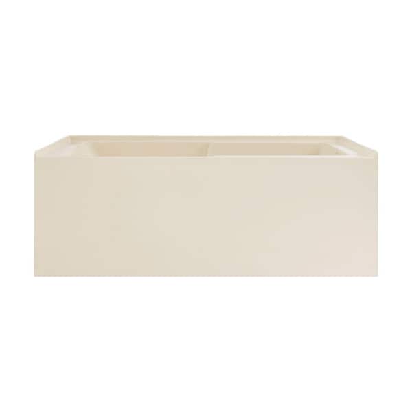 Voltaire 60 in. x 32 in. Soaking Bathtub with Right-Hand Drain in Biscuit