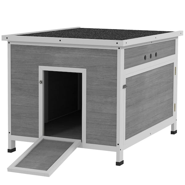 Duck Coop, Wooden Duck House w/ Openable Roof, Removable Floor, for 3-6 Ducks, Rabbits, Chickens, 30in. x 38in. x 30 in.