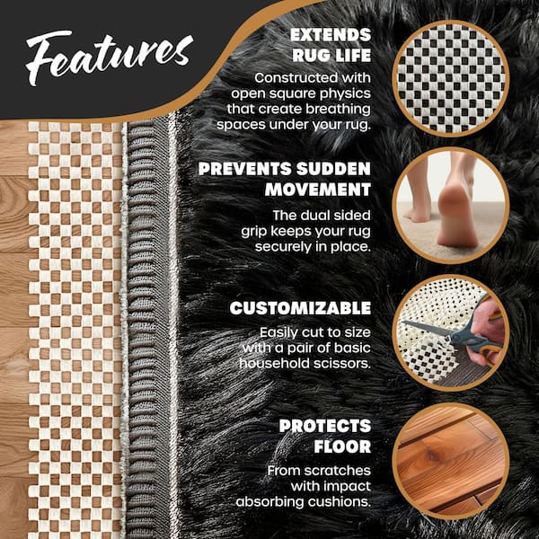 12 ft. x 15 ft. Premium Grip Anti-Slip Rug Pad