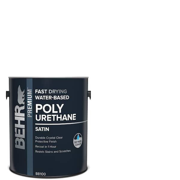 BEHR 1 gal. Satin Clear Water-Based Interior Fast Drying Polyurethane