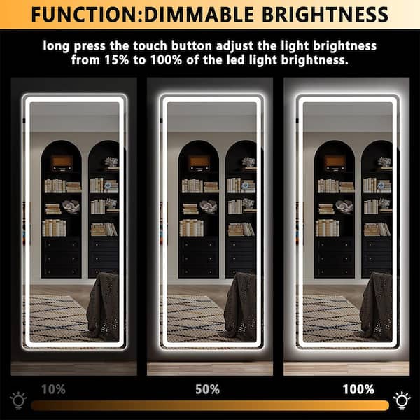 Hasipu 16 in. W x 44 in. H Rectangle Frame LED Full Body Hasipu 16 in. W x 44 in. H Rectangle Frame LED Full Body