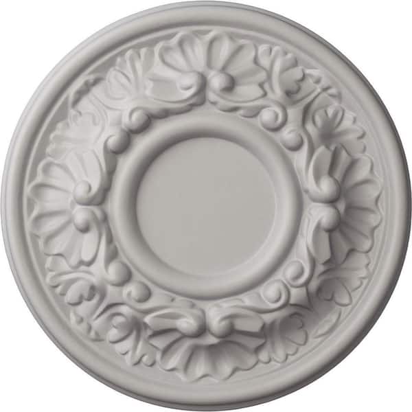 Ekena Millwork 1-1/8 in. x 7-1/2 in. x 7-1/2 in. Polyurethane Odessa Ceiling Medallion, Ultra Pure White