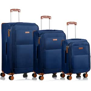 Classic 28 in.,24 in., 20 in. Navy Softside Luggage Set with Spinner Wheels (3-Piece)