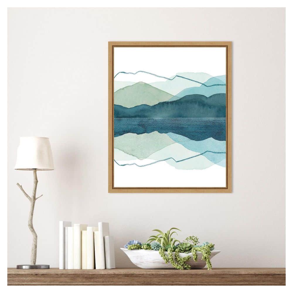 Icicle Range II by Grace Popp Floater Frame Canvas Abstract Wall Art Print 16 in. x 20 in. price history on PriceWatchPro