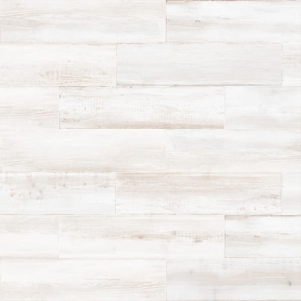 Florida Tile Home Collection Chic Wood Creme 6 in. x 24 in. Porcelain ...