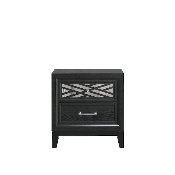 New Classic Furniture Obsidian Black 2-drawer Nightstand