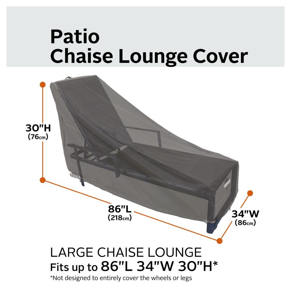 Ravenna 86 Inch Brown Polyester Patio Chaise Lounge Cover, 2 Pack