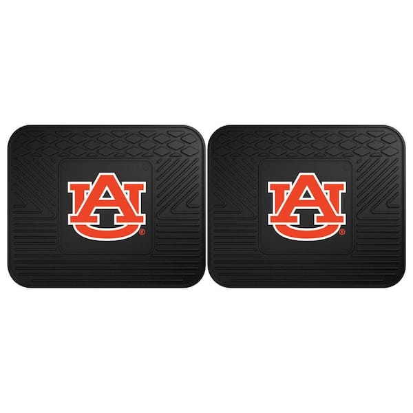 FANMATS NCAA Auburn University Black Heavy Duty 2-Piece 14 in. x 17 in. Vinyl Utility Mat