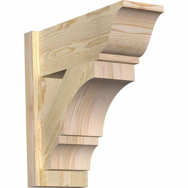 Ekena Millwork 8 in. x 20 in. x 20 in. Douglas Fir Balboa Traditional Rough Sawn Outlooker