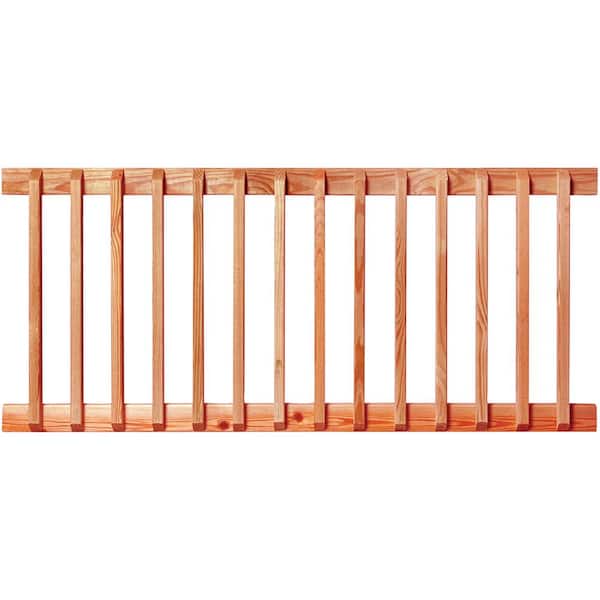 Unbranded 6 ft. Pre-Built Pressure-Treated Redwood-Tone Handrail