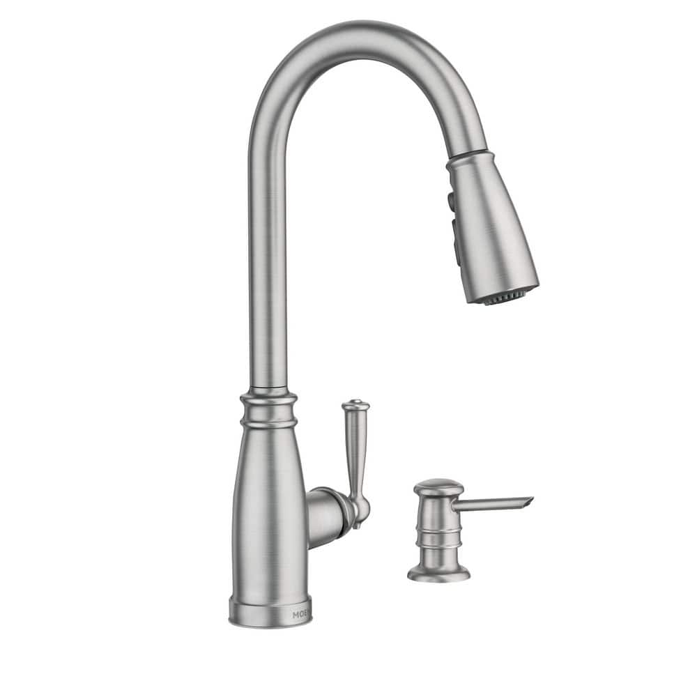 Morado Single-Handle Pull-Down Sprayer Kitchen Faucet with Reflex and Power Boost in Spot Resist Stainless
