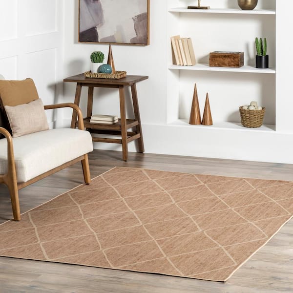 Billy Diamond Easy-Jute Machine Washable Natural 9 ft. x 12 ft. Area Rug