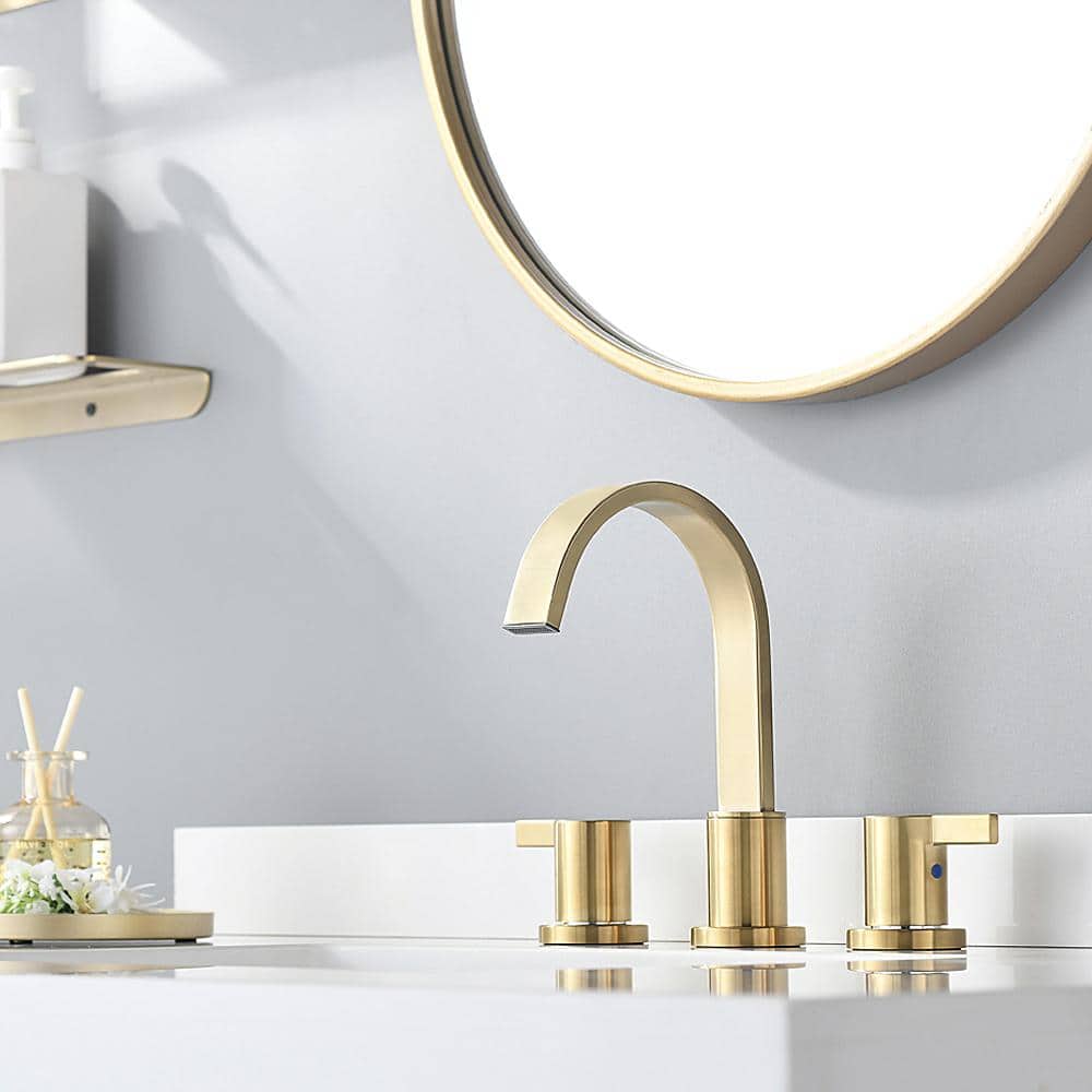 Widespread 2-handle Bathroom Faucet with Drain Assembly