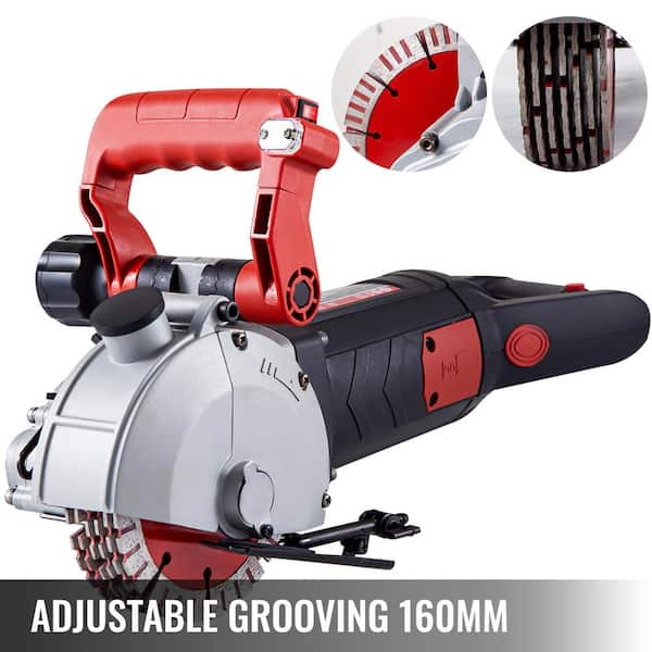 5800- Watt Wall Chaser 21.3 in. x 7.87 in.Cutting Width Wall Groove (L x W)  Concrete Saws with ABS Plastic Handle