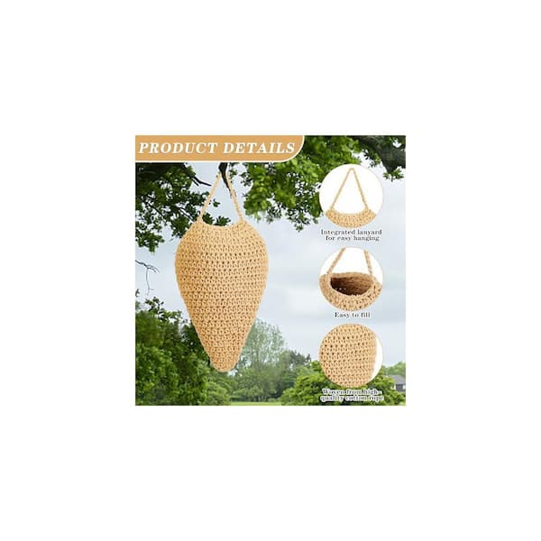 N/A Outdoor Wasp Hornet Trap with Crochet Faux Nest Deterrent